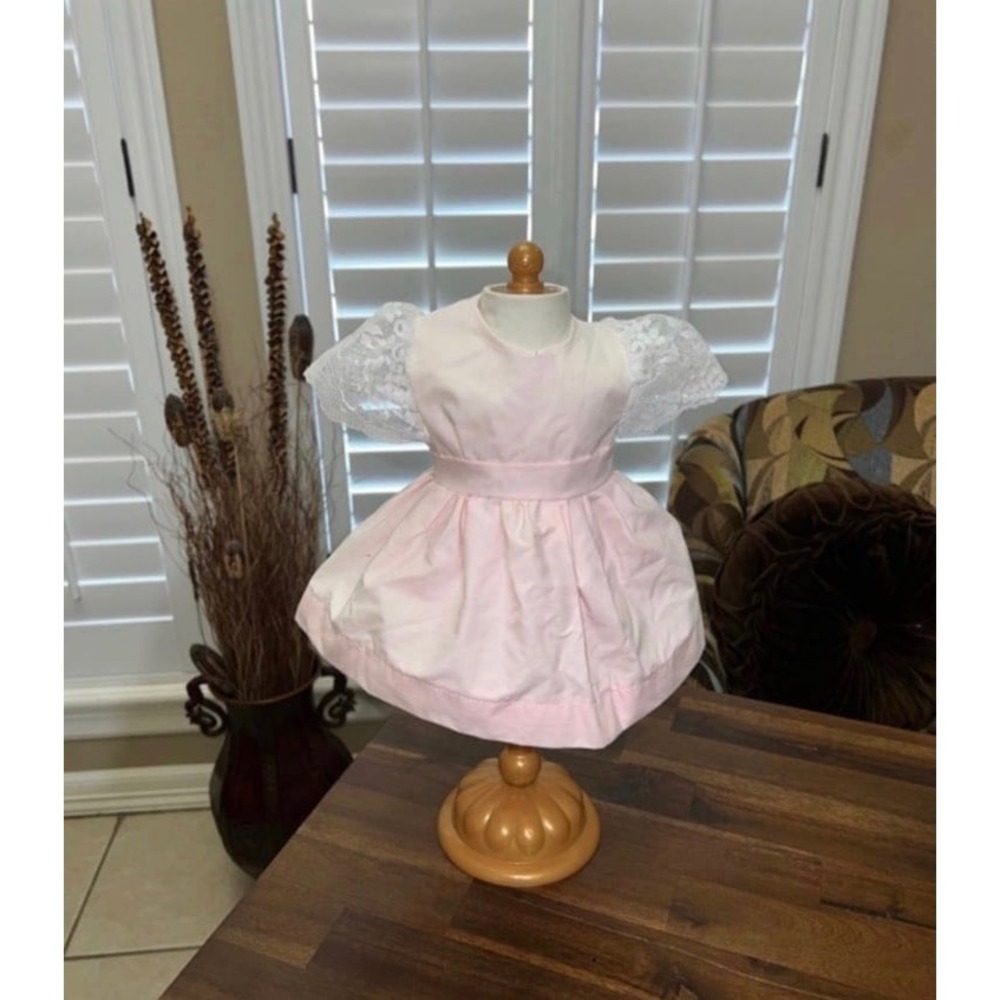 Handmade 18 inch Doll Pink Dress with Lace‎ great for American Girl dolls